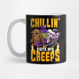 Halloween Chillin' With My Creeps Mug